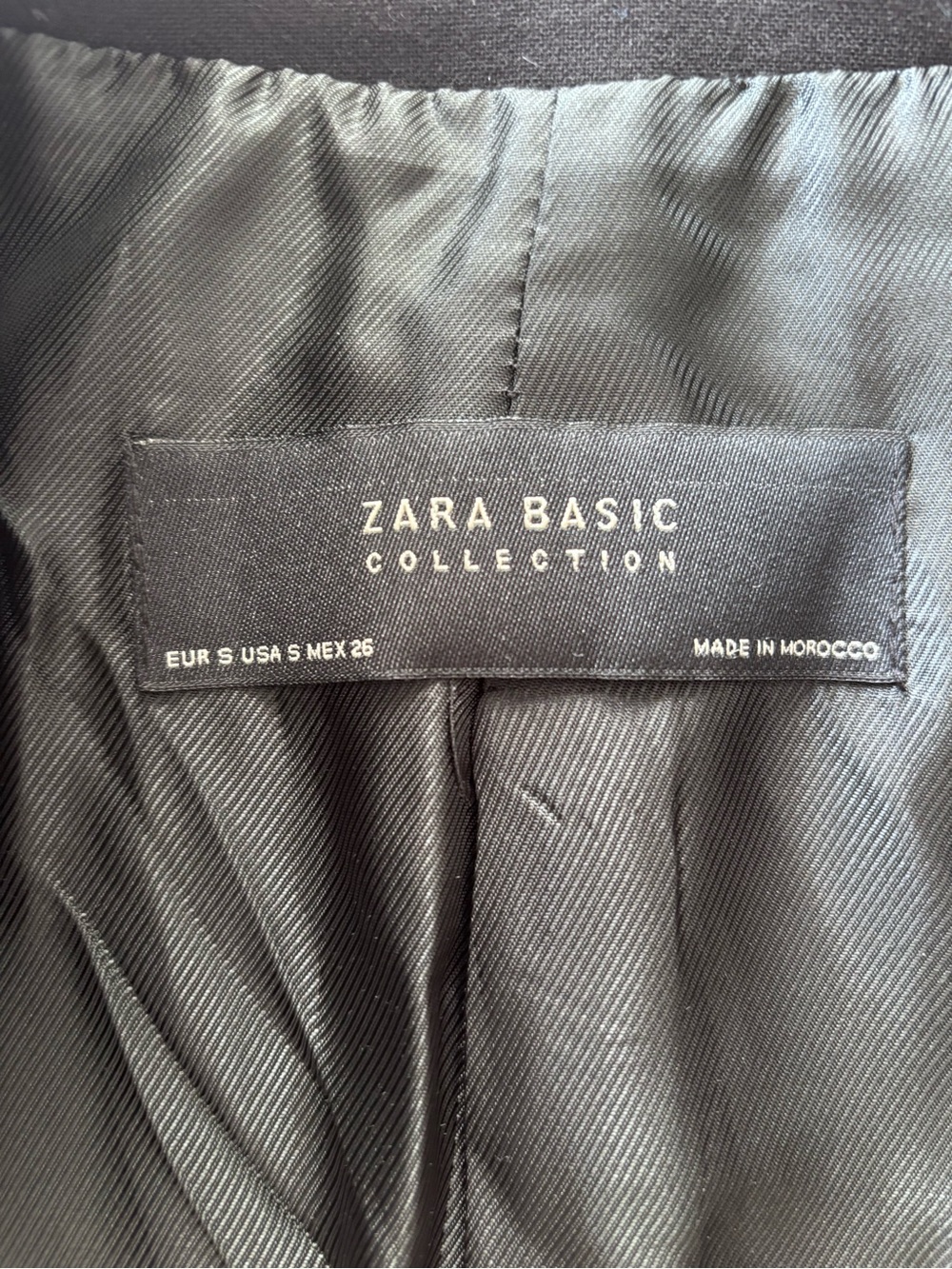 Zara Black Ruffle Cuff Coat sz S - Picture 4 of 14